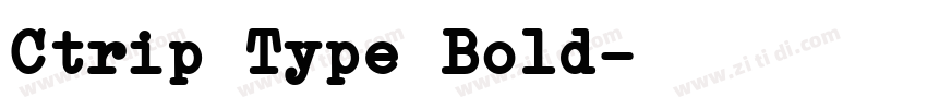 Ctrip Type Bold字体转换